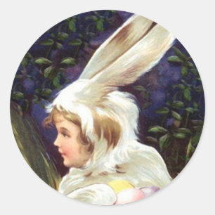 Rond Sticker Sweet Antique enfant Grotte de Pâques Cost