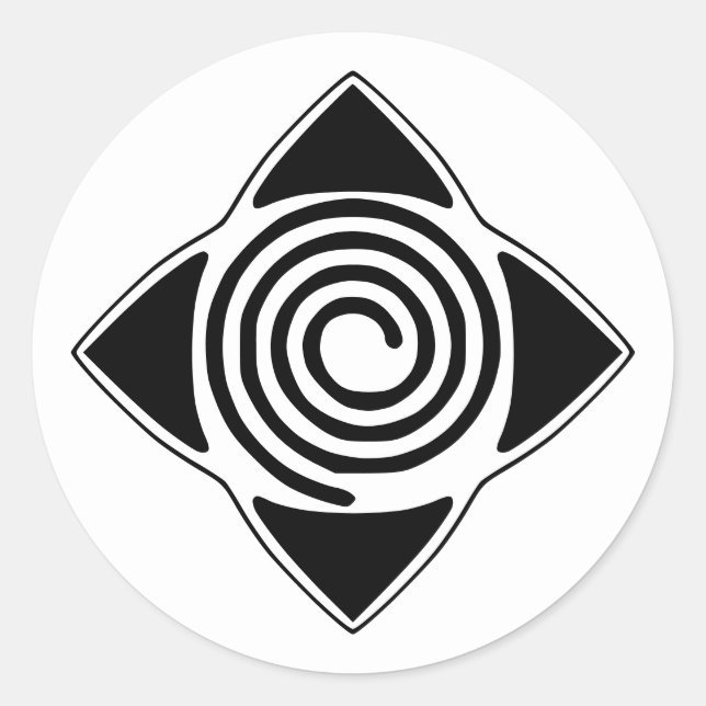 Rond Sticker Symbole Spiral du logo de l'hypnose partou (Devant)