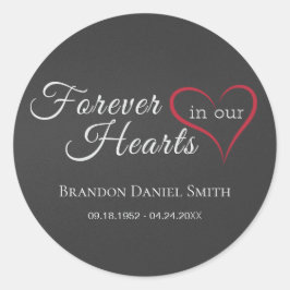 Rond Sticker Sympathy Memorial funéraire