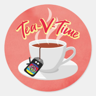 Rond Sticker Tea-V Time