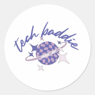 Rond Sticker Tech Baddie