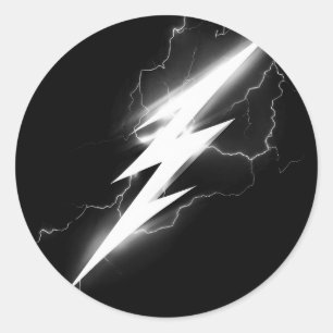 Rond Sticker Tempête De Tonnerre Électrifiez Votre Styl