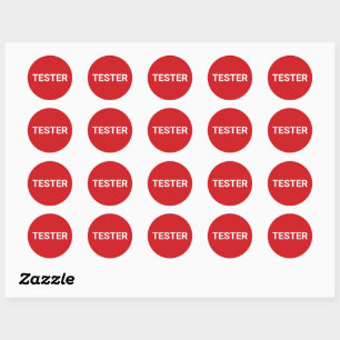 Rond Sticker Tester - Re Avec Libellé Blanc