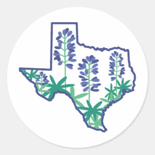 Rond Sticker Texas, Texas State Sticker, Texas
