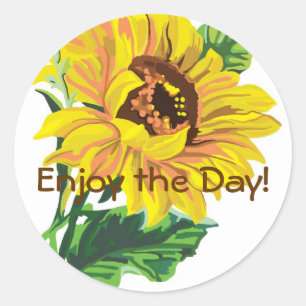 Rond Sticker tournesol