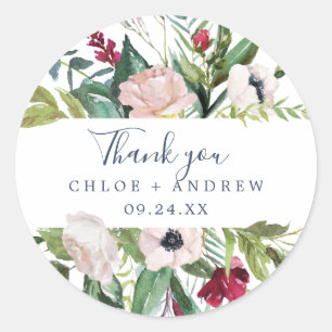 Rond Sticker Tropical Breeze Merci Favoriser