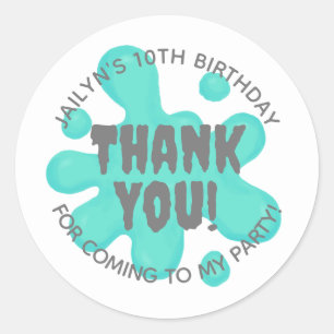 Rond Sticker turquoise pour la partie mince