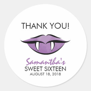 Rond Sticker Vampire Lips Goth Merci Sweet sixteen