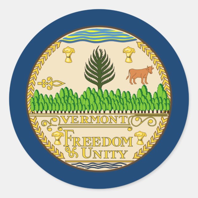 Rond Sticker Vermont Seal (Devant)