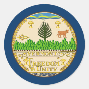 Rond Sticker Vermont Seal