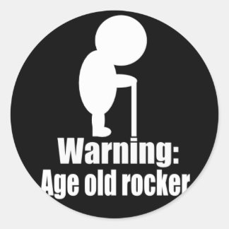 Rond Sticker vieux Rocker