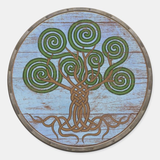 Rond Sticker Viking Shield - Yggdrasil (Devant)