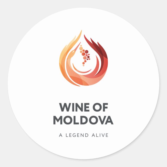 Rond Sticker Vin de Moldavie (Devant)