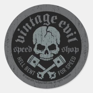 Rond Sticker vintage Evil VE014 Classic Round