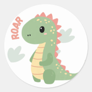 Rond sticker vinyle Dino