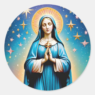 Rond Sticker Virgin Mary