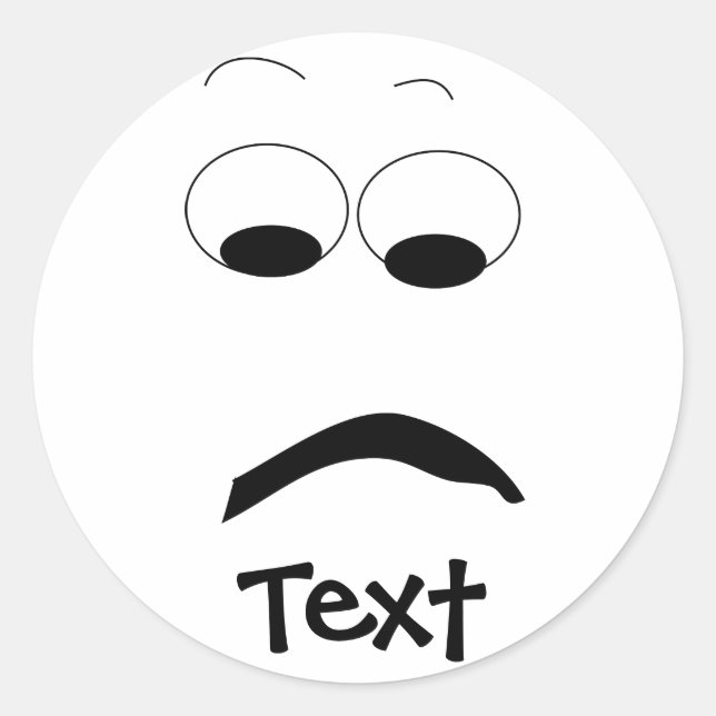 Rond Sticker Visage De Confrontation. (Devant)