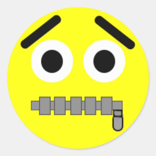 Rond Sticker Visage Zipper (Devant)