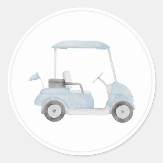 Rond sticker voiturette de golf bleu (Devant)