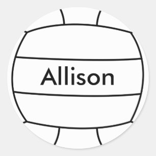 Rond Sticker Volleyball