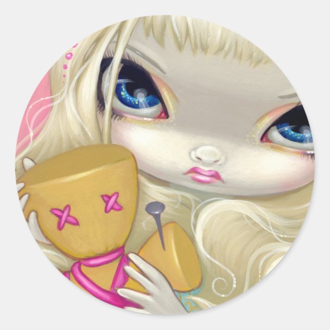 Rond Sticker "Voodoo in Pink" (Devant)