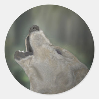 Rond Sticker Wolf