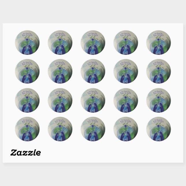 Rond Sticker World Peace (Feuille)