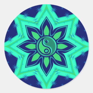 Rond Sticker Yin Yang
