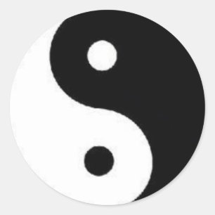 Rond Sticker Ying Yang Peace