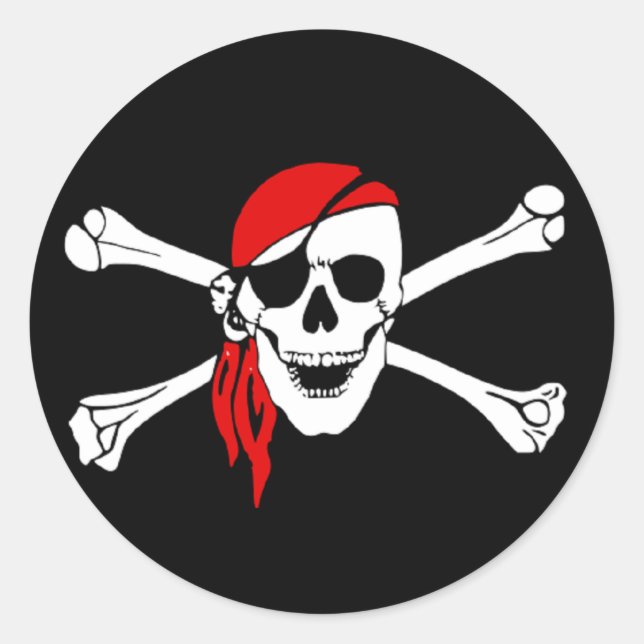 Rond Sticker Yo Ho Pirate 2 (Devant)