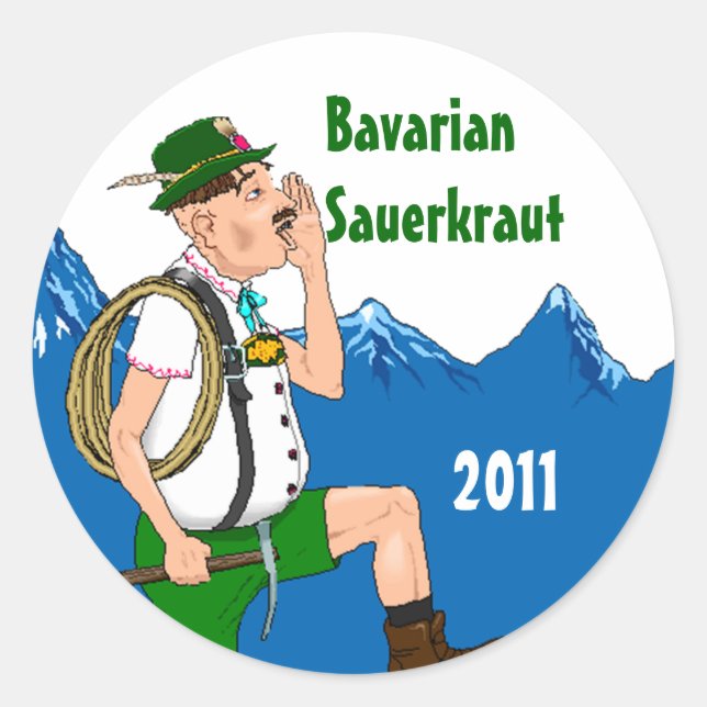 Rond Sticker Yodeler Alpes Accueil Canning Jar Cercles (Devant)