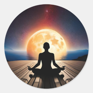Rond Sticker Yoga