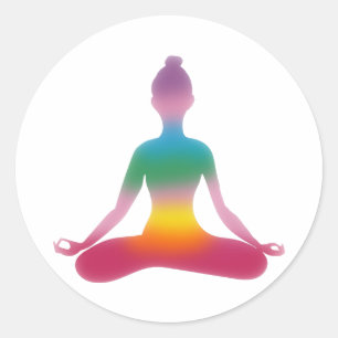 Rond Sticker Yoga
