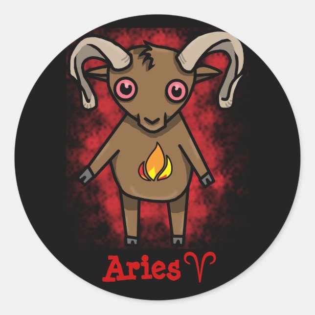 Rond Sticker Zodiac Aries ! (Devant)