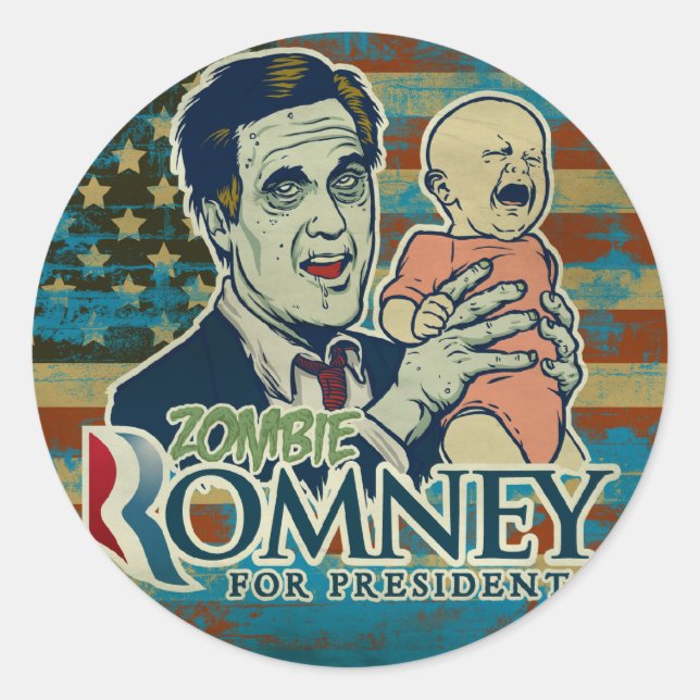 Rond Sticker Zombie Romney (Devant)