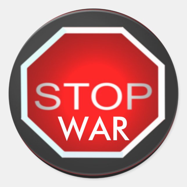 Rond Stop War Sticker (Devant)