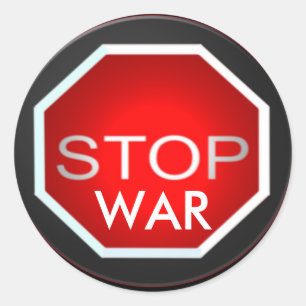 Rond Stop War Sticker