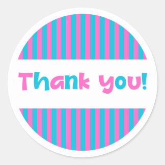 Rond Stripes Color Pop - Sticker Merci amusant