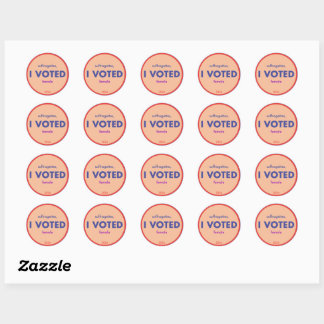 Rond Suffragettes J'Ai Voté Sticker Sheet