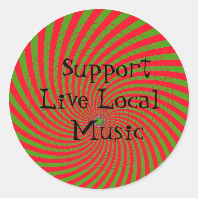 Rond Support Sticker Live Local Music (Devant)