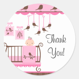 Rond Sweet Rose Baby RoomMerci Sticker