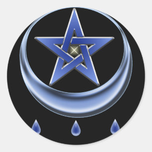 Rond Symbole de bénédiction & Sticker de pentagramme