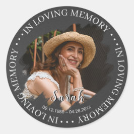 Rond Sympathie funéraire Photo Sticker