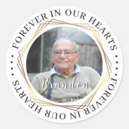 Rond Sympathie funéraire Photo Sticker
