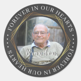 Rond Sympathie funéraire Photo Sticker
