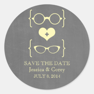 Rond Tablette de lunettes Geeky Enregistrer les Sticker