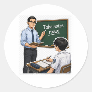 Rond Teacher Classroom Illustration Sticker