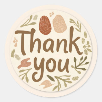Rond Thank You Sticker for Small Business Packaging