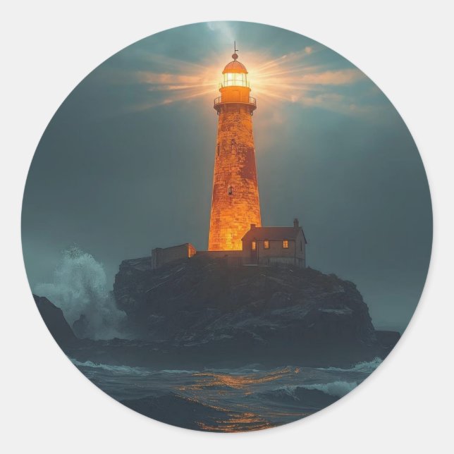 Rond The Amber Lighthouse Sticker (Devant)