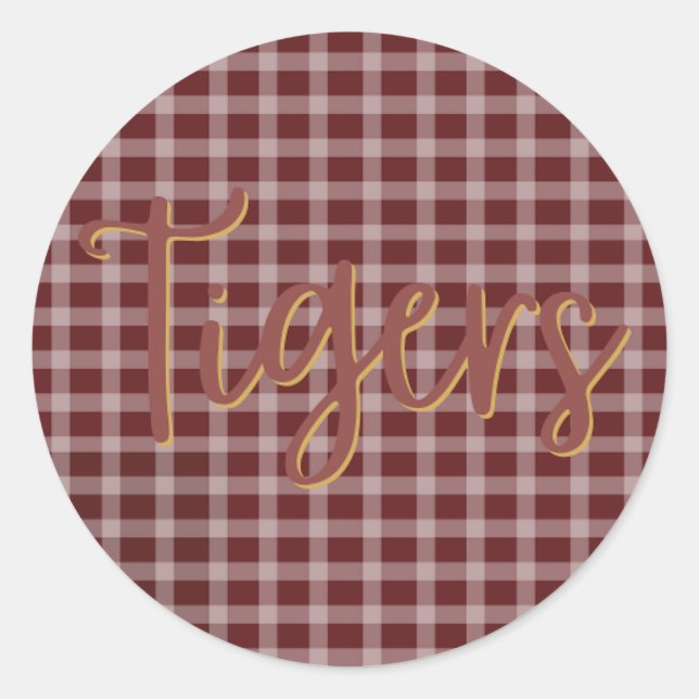 Rond Tiger Pride Preppy Sticker (Devant)